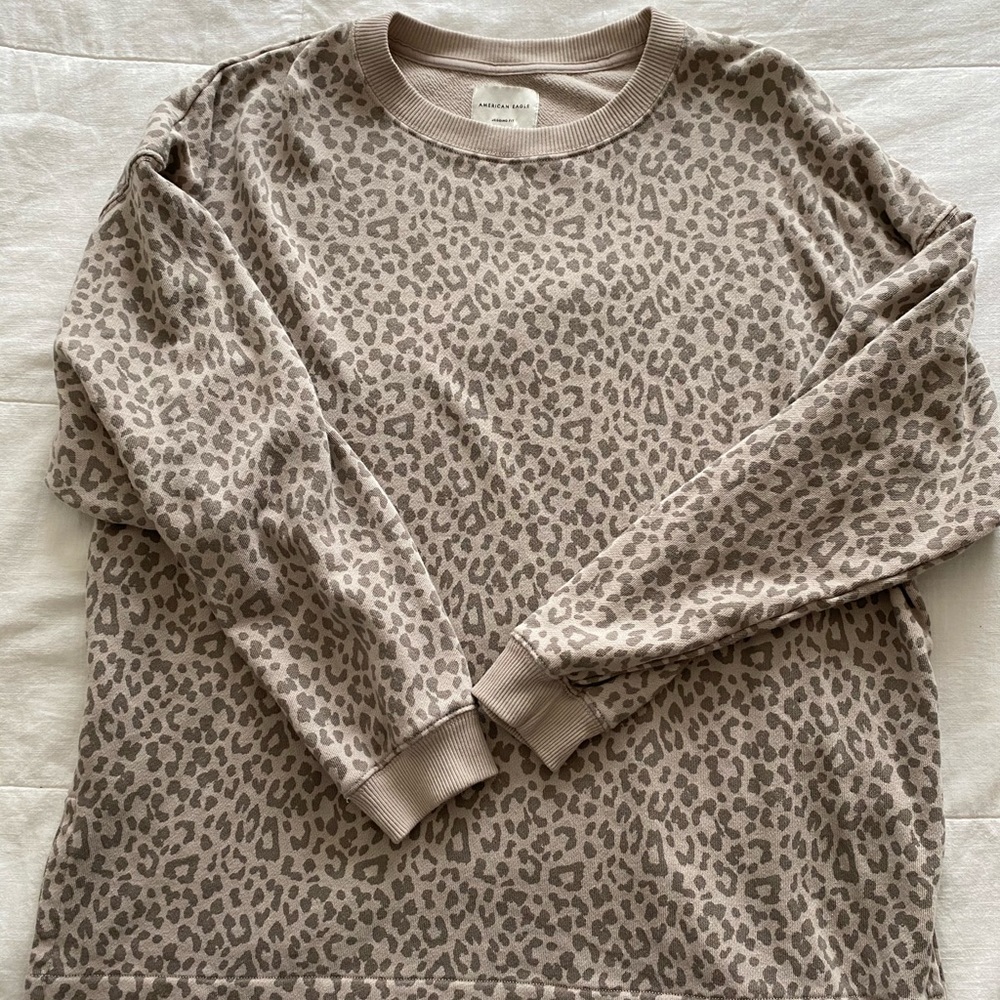 American Eagle Leopard Pullover